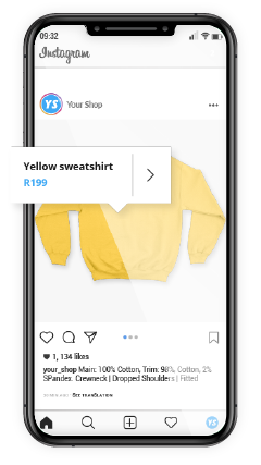 Instagram Shop product example